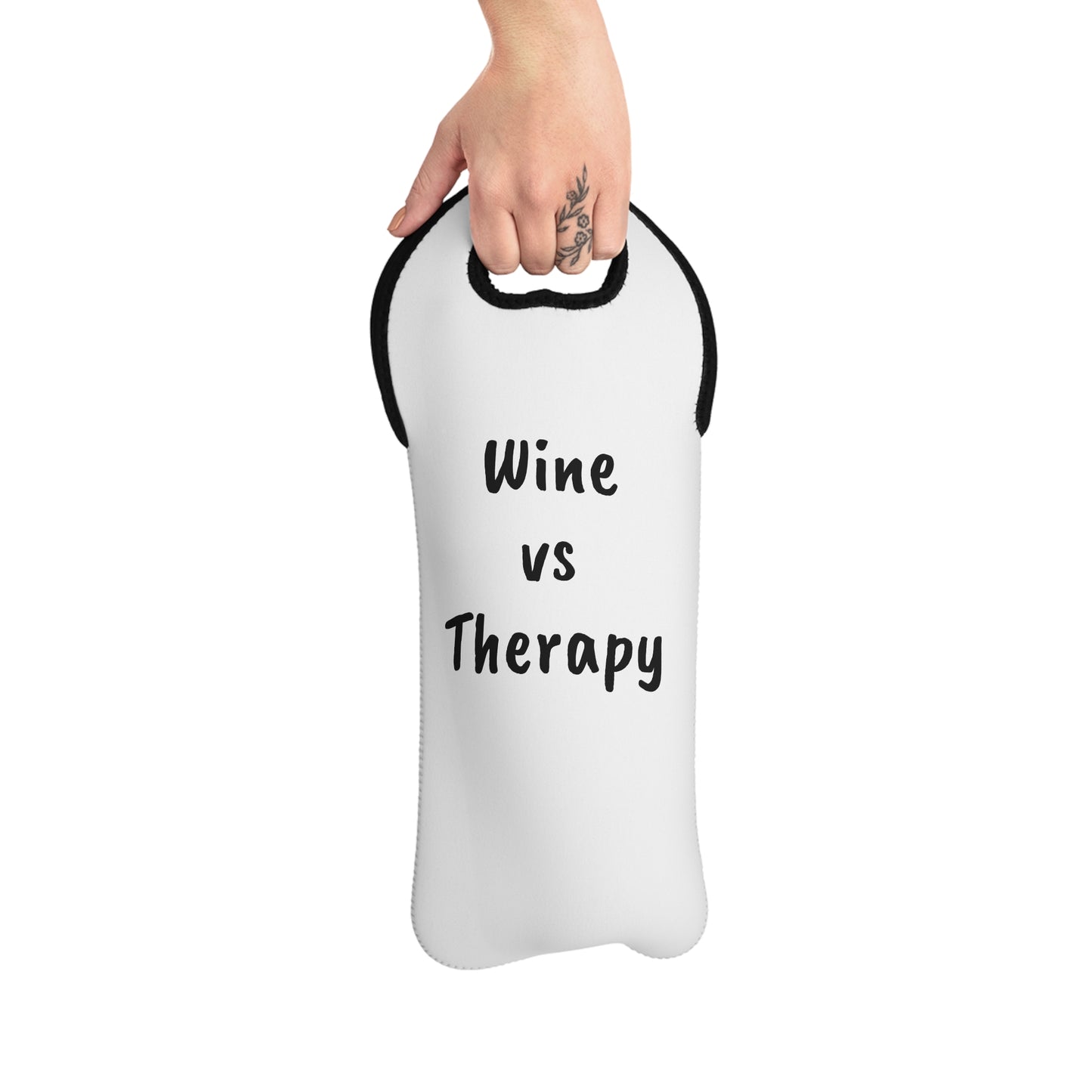 Wine vs Therapy Wine Tote Bag