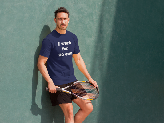 I work for no one Unisex Heavy Cotton Tee